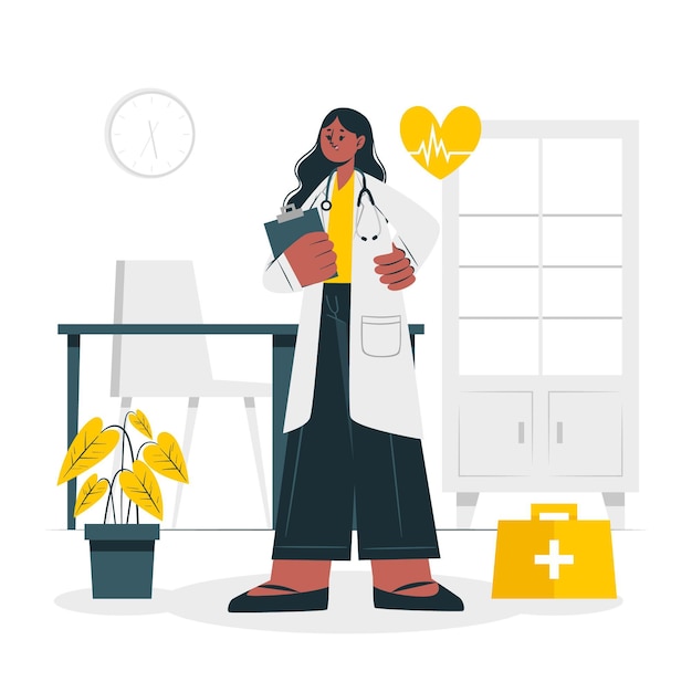 Free vector doctor concept illustration