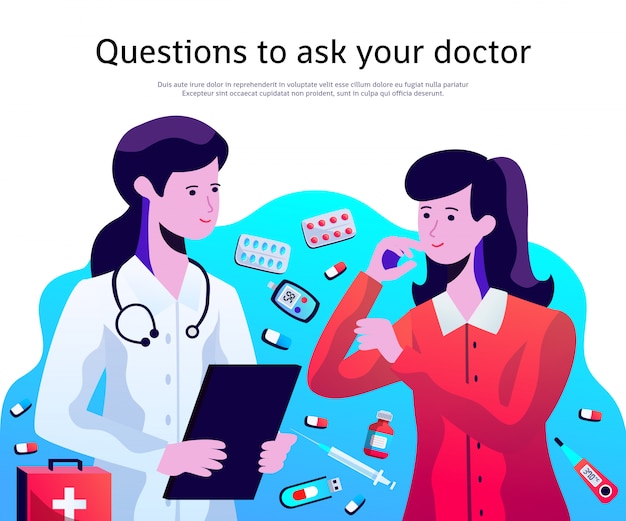 Free vector doctor medical service poster