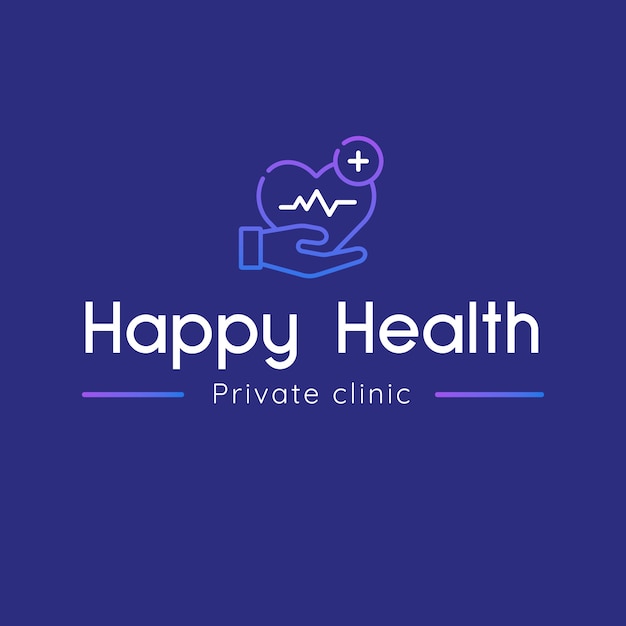 Бесплатное векторное изображение Шаблон логотипа кабинета врача