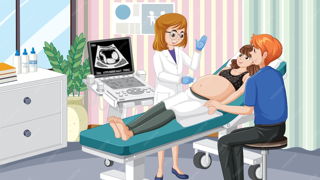 A doctor is delivering a baby.