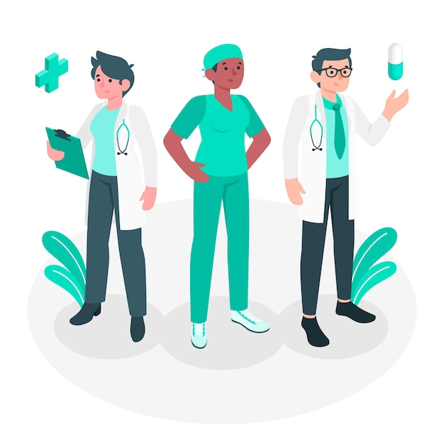 Free vector doctors concept illustration