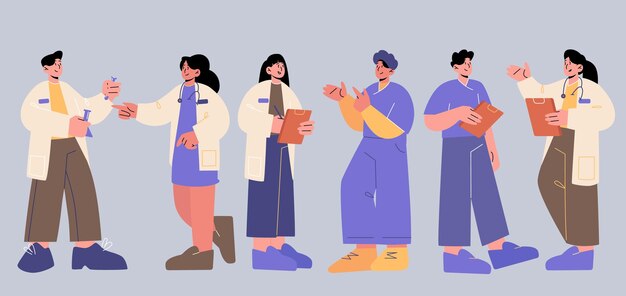 Free Vector doctors nurses hospital medical staff