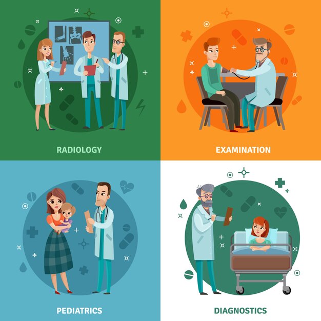 Doctors And Patients Design Concept