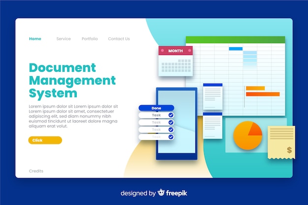 Document management business landing page