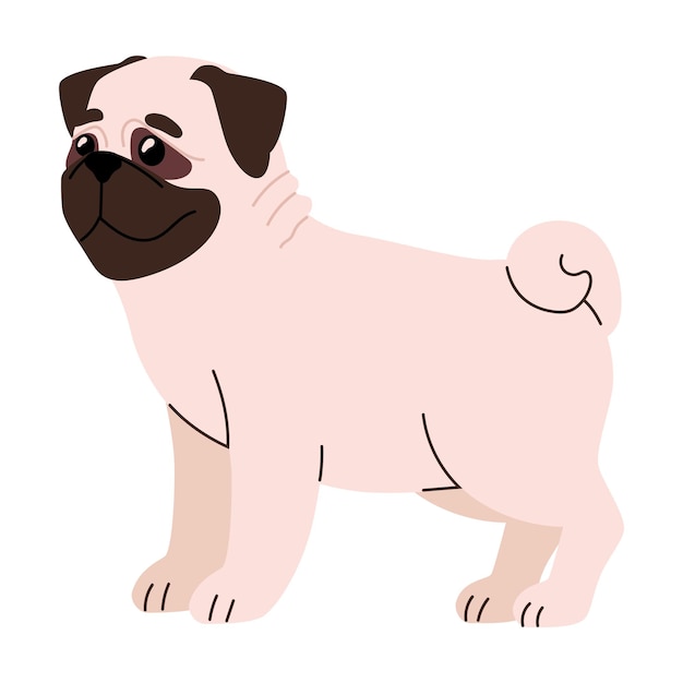 Бесплатное векторное изображение Собака породы бульдог