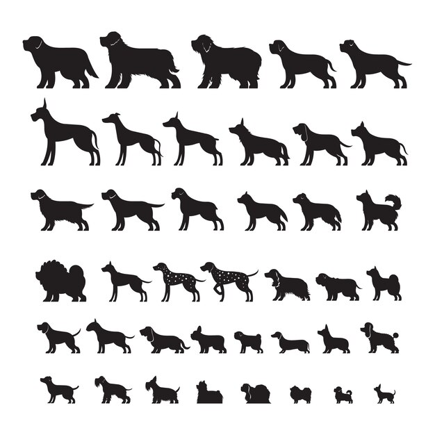 犬のシルエット 画像 無料のベクター ストックフォト Psd