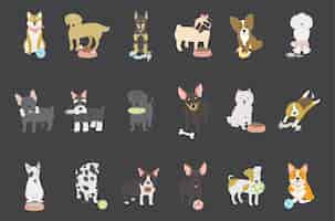 Free vector dog collection