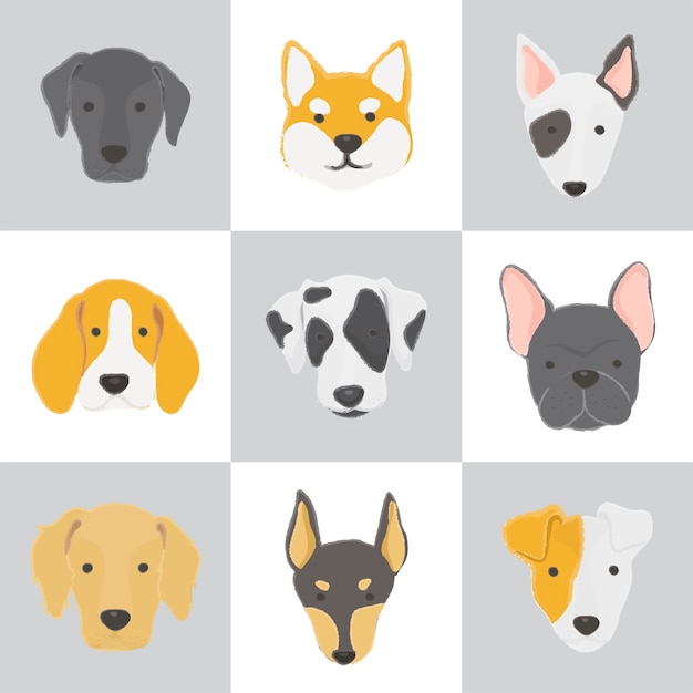 Free vector dog collection