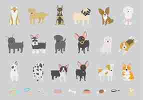 Free vector dog collection