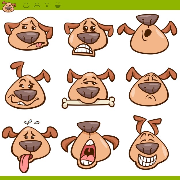 犬の顔文字の素晴らしいコレクション 無料のベクター 犬の顔文字の素晴らしいコレクション 無料のベクター