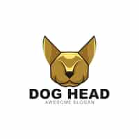 Free vector dog head colorful logo illustration mascot