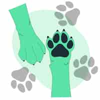 Free vector dog paw concept illustration