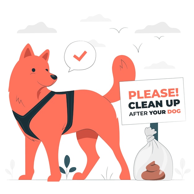 Dog poop concept illustration