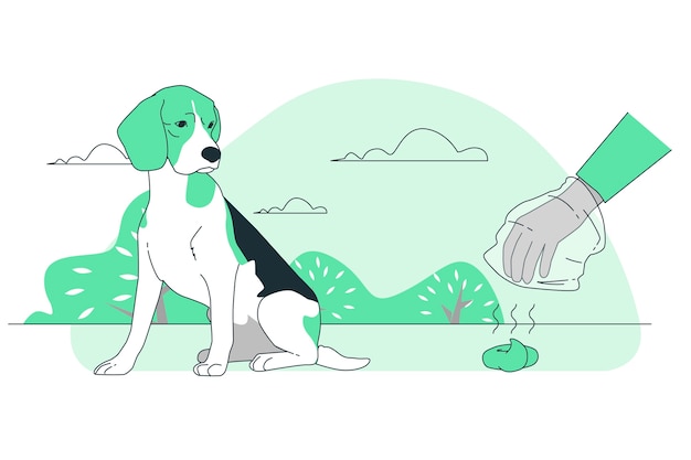 Free vector dog poop concept illustration