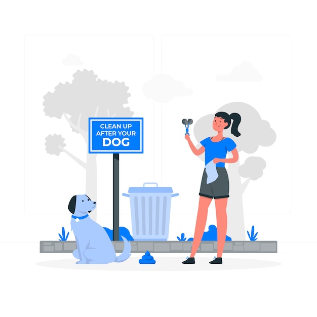 Free vector dog poop concept illustration