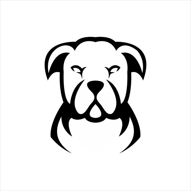 Dog simple mascot logo design