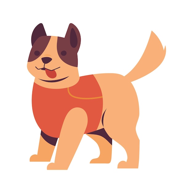 Free vector dog with life jacket icon isolated