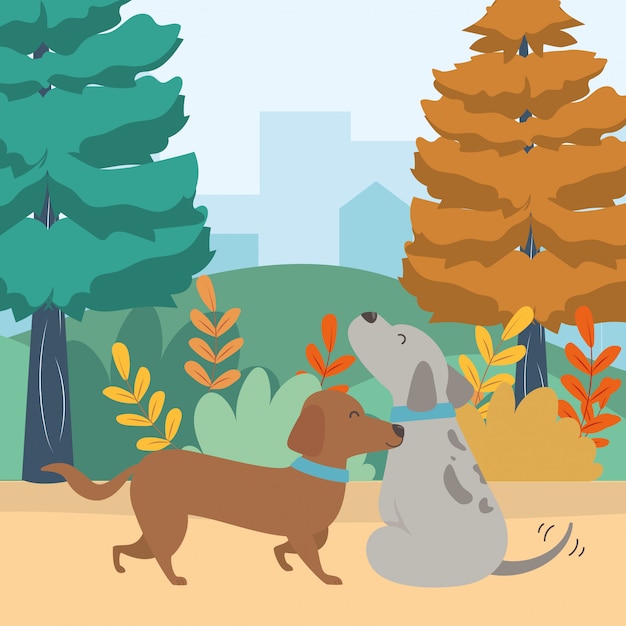 Free vector dogs cartoons