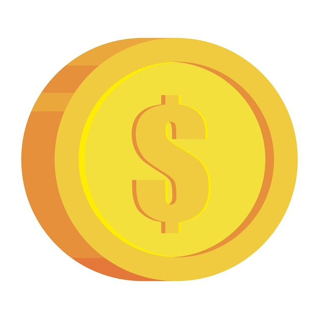 Бесплатное векторное изображение Монеты долларовые деньги