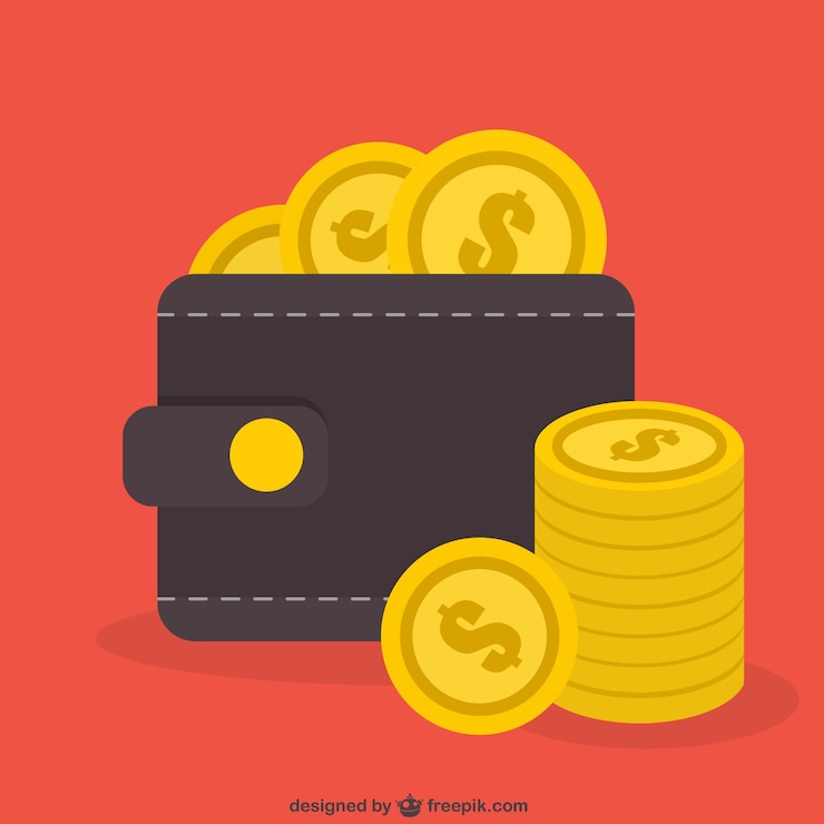 Free Vector dollar coins 