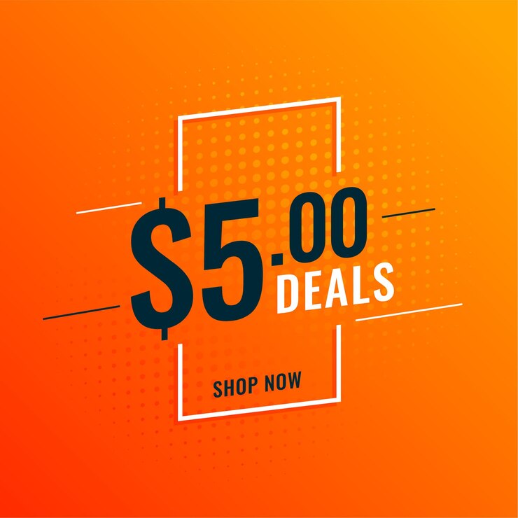 Free Vector dollar deals and offers banner