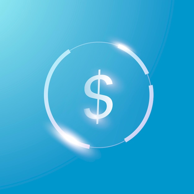 Dollar icon vector money currency symbol