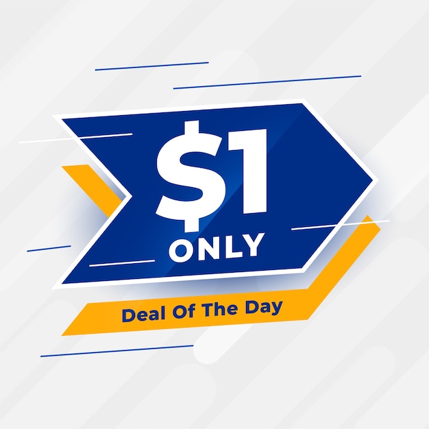 Dollar one only deal of the day banner