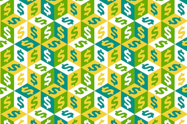 Free vector dollar sign pattern  background