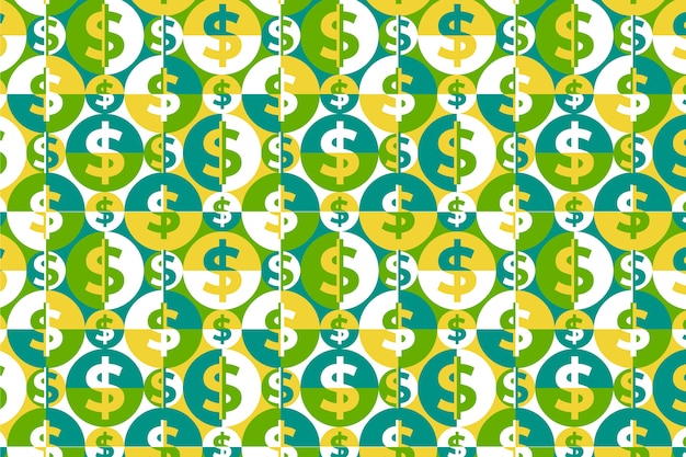 Free vector dollar sign pattern  background