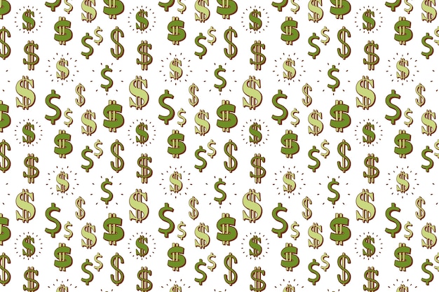 Free vector dollar sign pattern  background