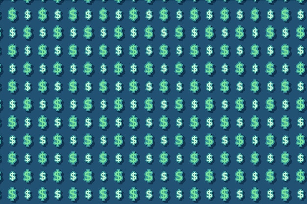 Free vector dollar sign pattern  background