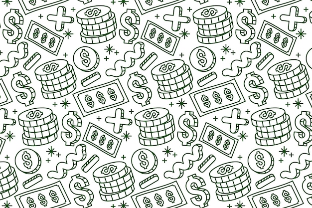 Free vector dollar sign pattern  background