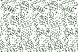 Free vector dollar sign pattern  background