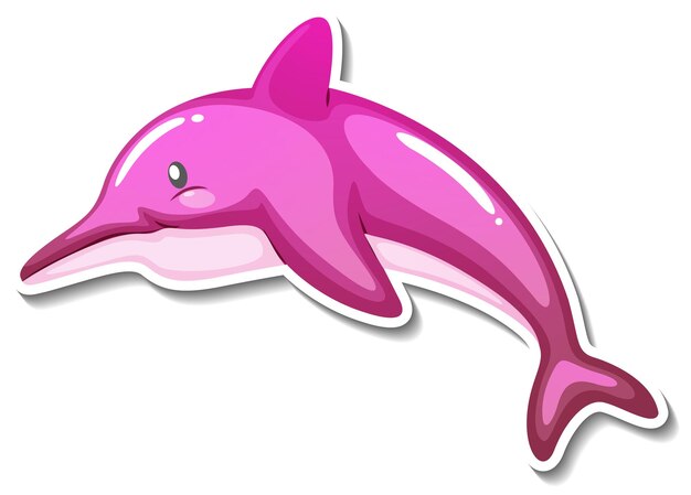 Dolphin sea animal cartoon sticker