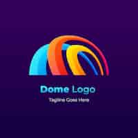 無料ベクター ドームのロゴのデザイン テンプレート