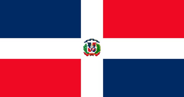 Вектор доминиканского флага