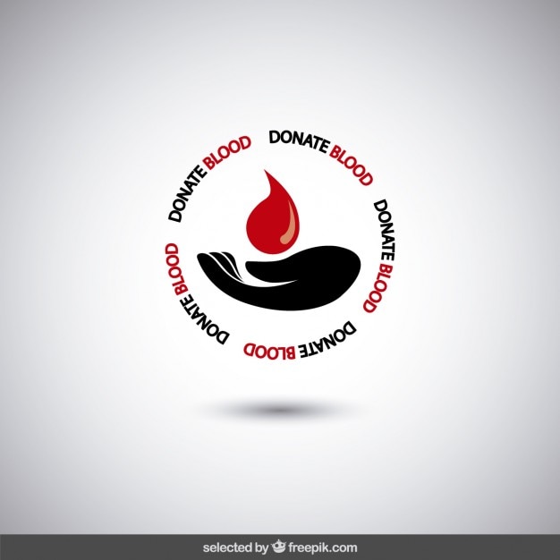 Donate blood isolated logo