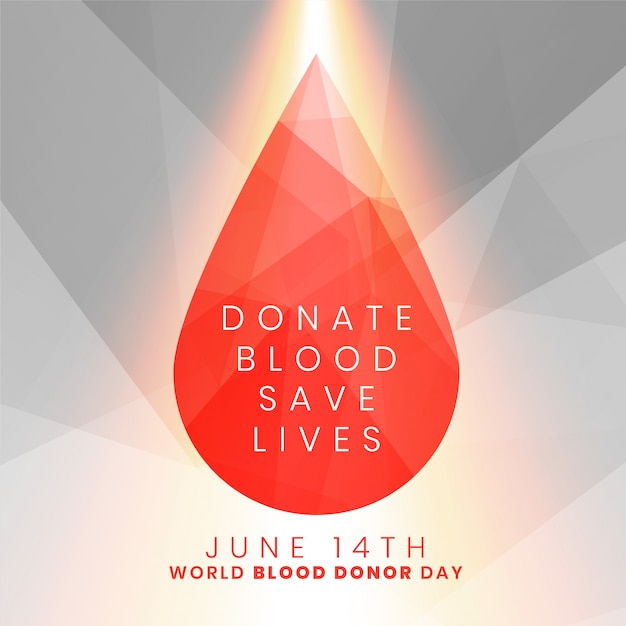 Donate blood save lives concept blood drop