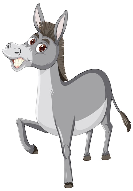 Free vector donkey animal cartoon character