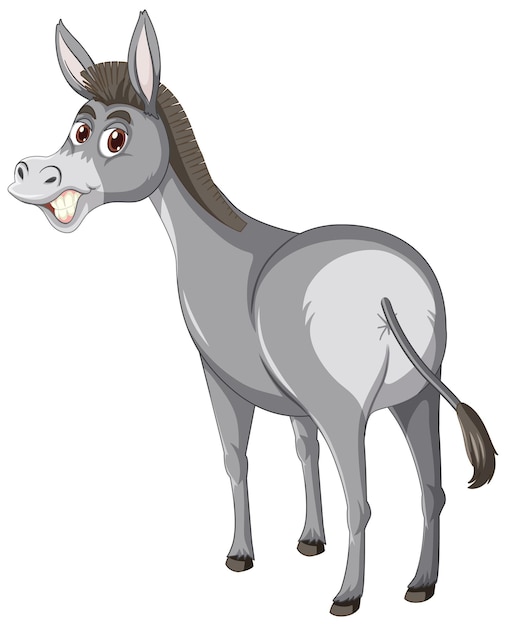 Free vector donkey animal cartoon character