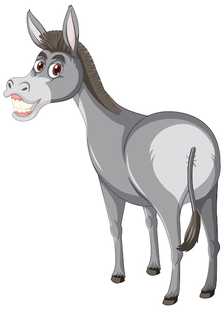 Free vector donkey animal cartoon character