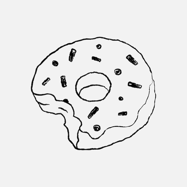 Donut design element cute bakery vector illustration