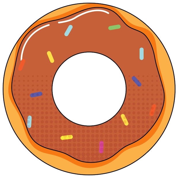 Бесплатное векторное изображение Пончик на белом фоне