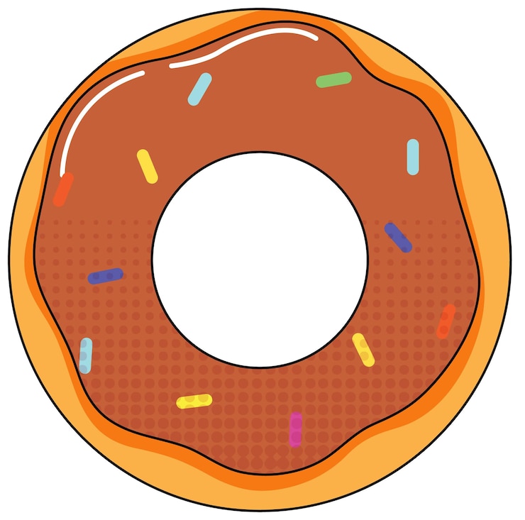 免費 Vector 白色背景上的甜甜圈