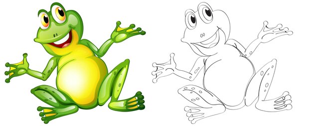 개구리에 대한 낙서 동물 캐릭터