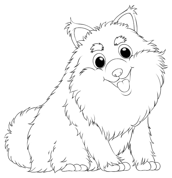 Free vector doodle animal for cute dog