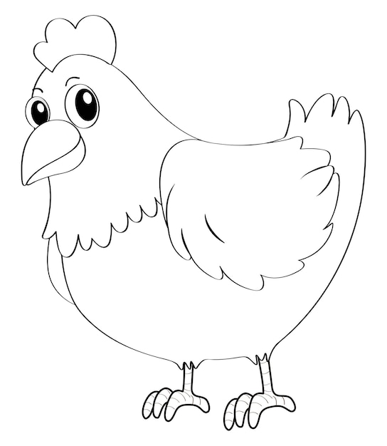 Free vector doodle animal for hen