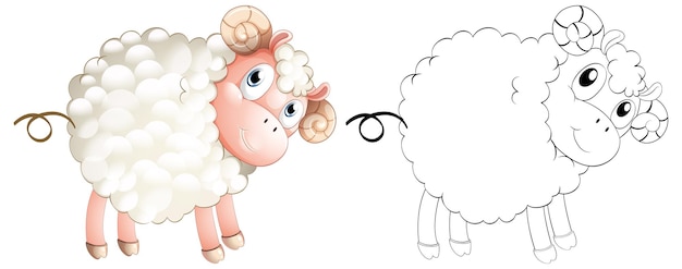 Doodle animale per agnellino