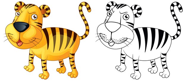 Doodle animal for tiger