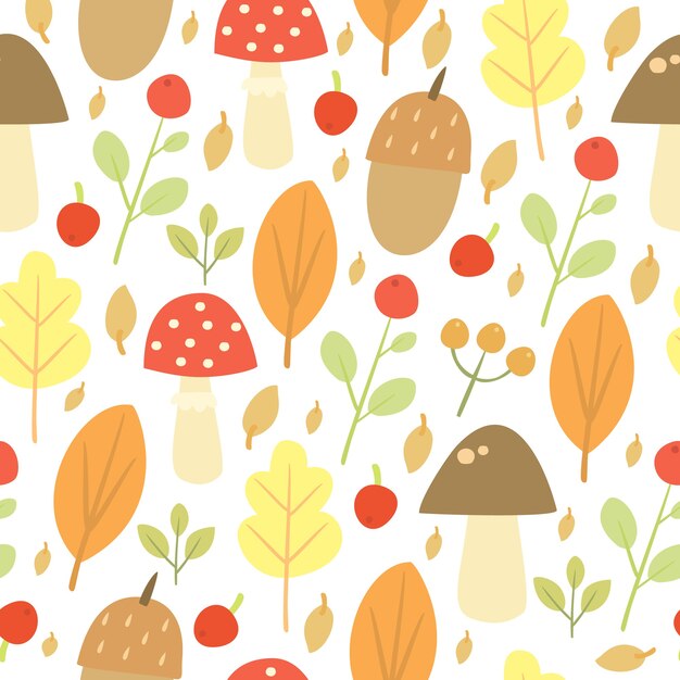 doodle autumn pattern